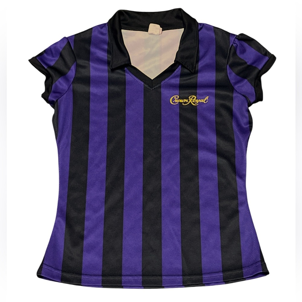 Crown Royal Women's V-Neck Striped Jersey Size S
